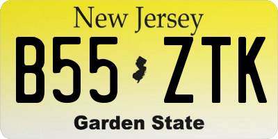 NJ license plate B55ZTK