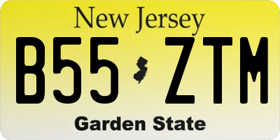NJ license plate B55ZTM