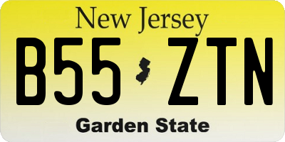 NJ license plate B55ZTN
