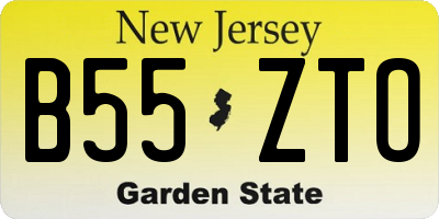 NJ license plate B55ZTO