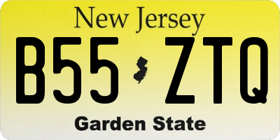 NJ license plate B55ZTQ