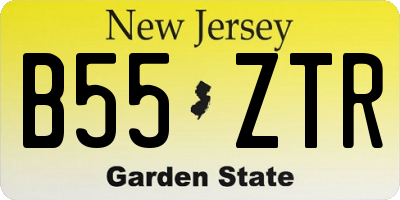 NJ license plate B55ZTR