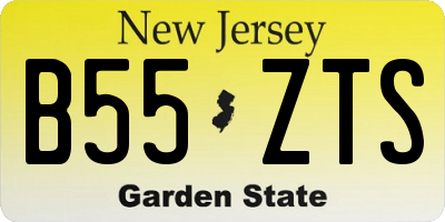 NJ license plate B55ZTS