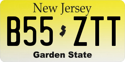 NJ license plate B55ZTT