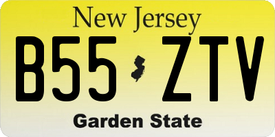 NJ license plate B55ZTV