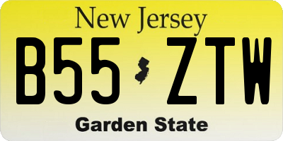 NJ license plate B55ZTW