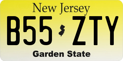 NJ license plate B55ZTY