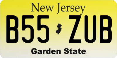 NJ license plate B55ZUB