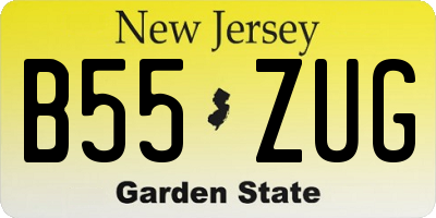 NJ license plate B55ZUG