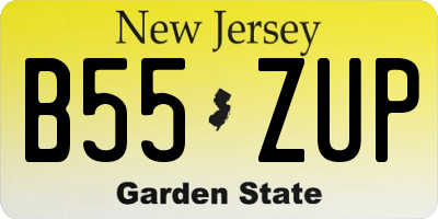 NJ license plate B55ZUP