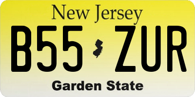 NJ license plate B55ZUR