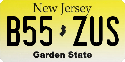 NJ license plate B55ZUS