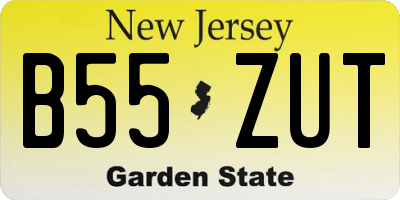 NJ license plate B55ZUT