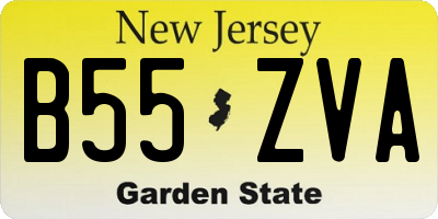 NJ license plate B55ZVA