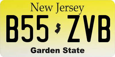 NJ license plate B55ZVB