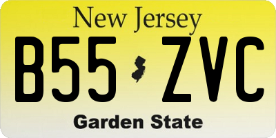 NJ license plate B55ZVC