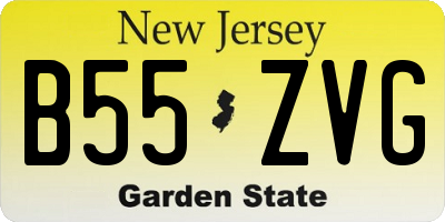NJ license plate B55ZVG