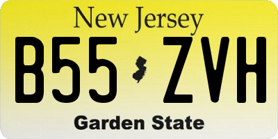 NJ license plate B55ZVH