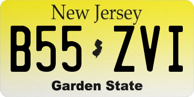 NJ license plate B55ZVI