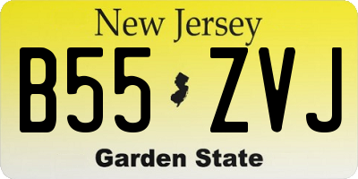NJ license plate B55ZVJ