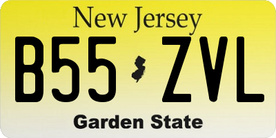 NJ license plate B55ZVL
