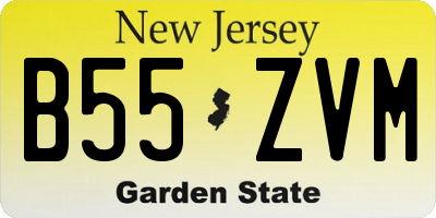 NJ license plate B55ZVM