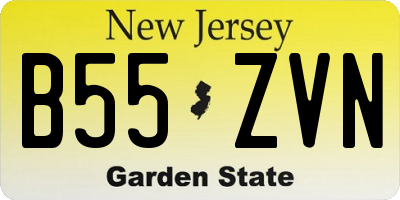 NJ license plate B55ZVN