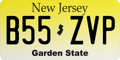 NJ license plate B55ZVP