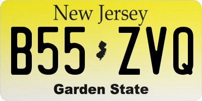 NJ license plate B55ZVQ