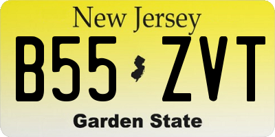 NJ license plate B55ZVT