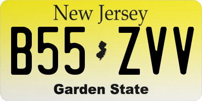 NJ license plate B55ZVV
