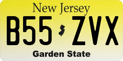 NJ license plate B55ZVX