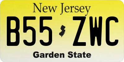 NJ license plate B55ZWC