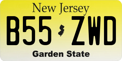 NJ license plate B55ZWD