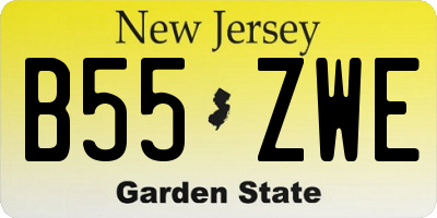 NJ license plate B55ZWE