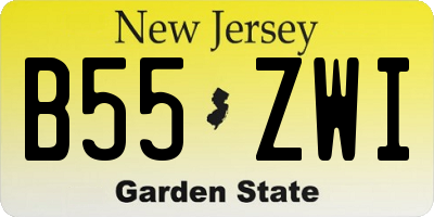 NJ license plate B55ZWI