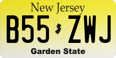 NJ license plate B55ZWJ