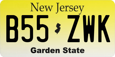 NJ license plate B55ZWK