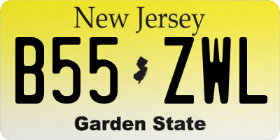 NJ license plate B55ZWL
