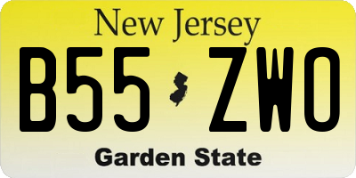 NJ license plate B55ZWO