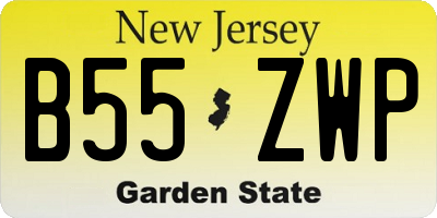 NJ license plate B55ZWP