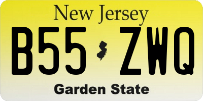 NJ license plate B55ZWQ