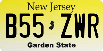 NJ license plate B55ZWR