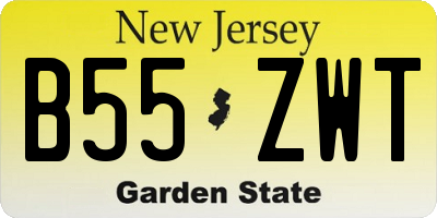 NJ license plate B55ZWT