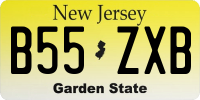 NJ license plate B55ZXB