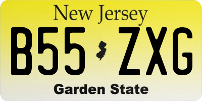 NJ license plate B55ZXG