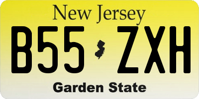 NJ license plate B55ZXH