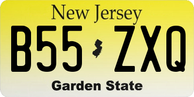 NJ license plate B55ZXQ