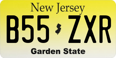 NJ license plate B55ZXR