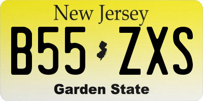 NJ license plate B55ZXS